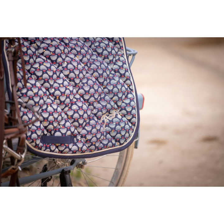 Tapis penelope art deco marine/dore