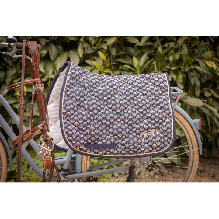 Tapis penelope art deco marine/dore