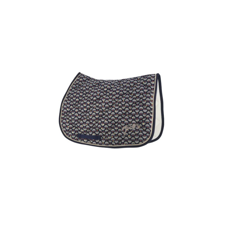 Tapis penelope art deco marine/dore