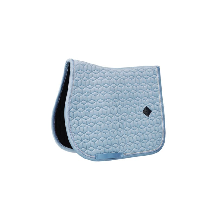 Tapis de selle velvet jumping bleu clair