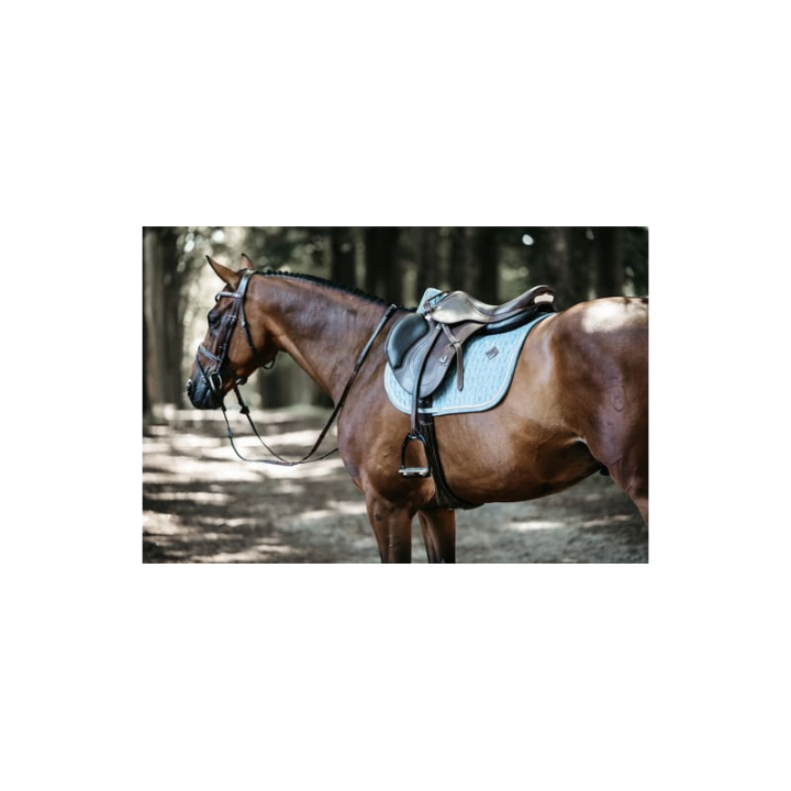 Tapis de selle velvet jumping bleu clair