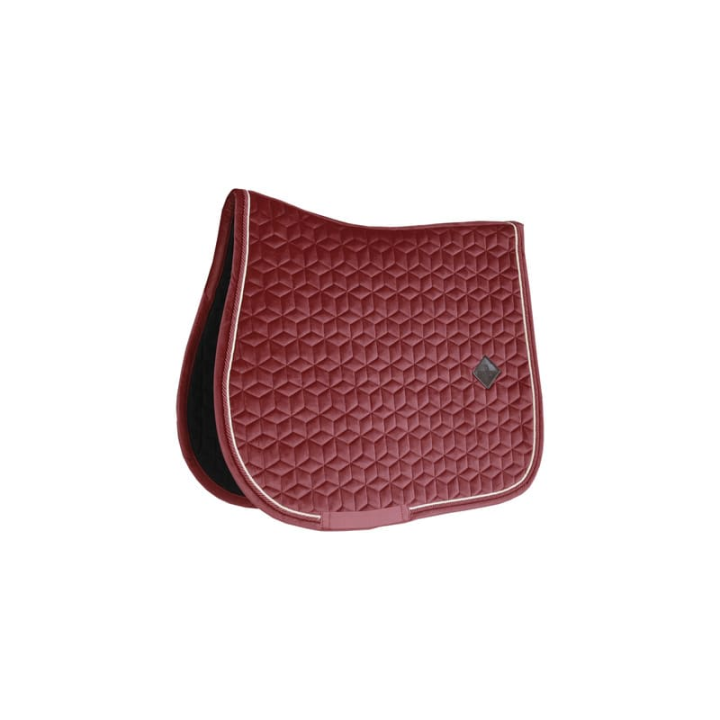 Tapis de selle velvet jumping bordeau
