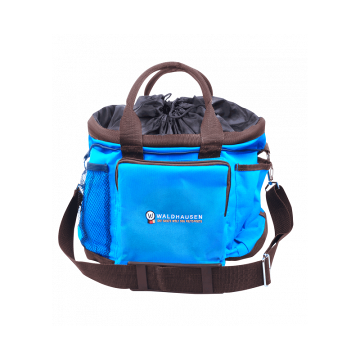 Sac de pansage bleu azur marron