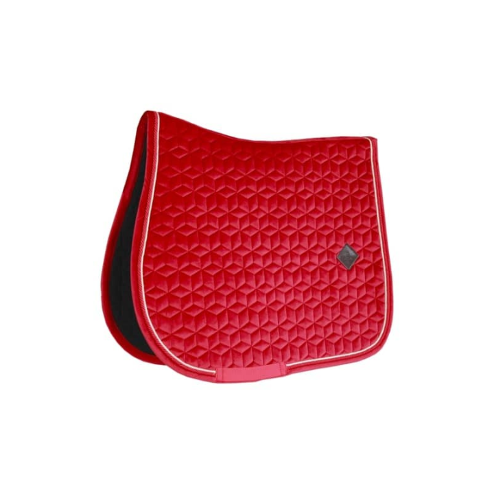 Tapis de selle velvet jumping rouge