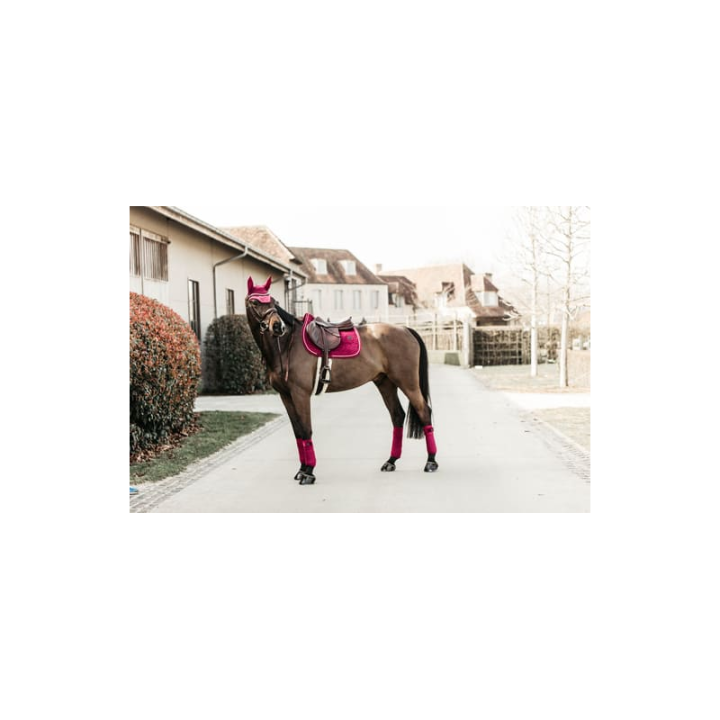 Tapis de selle velvet jumping fushia