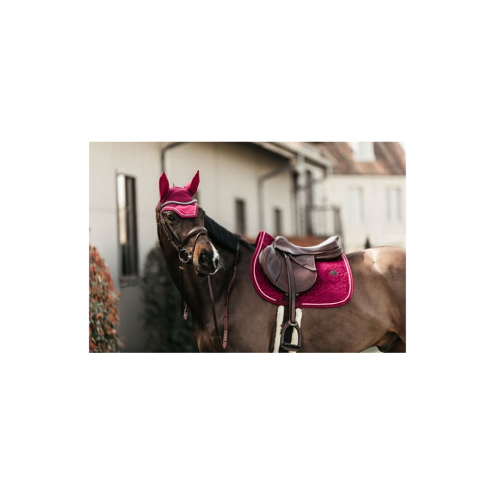 Tapis de selle velvet jumping fushia