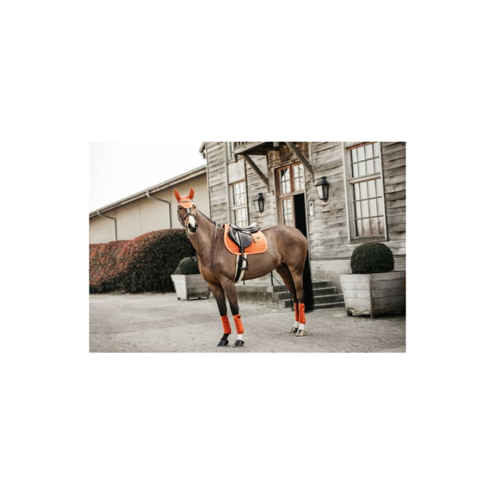 Tapis de selle velvet jumping orange