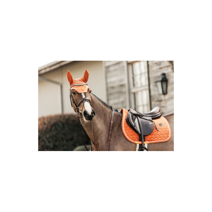 Tapis de selle velvet jumping orange