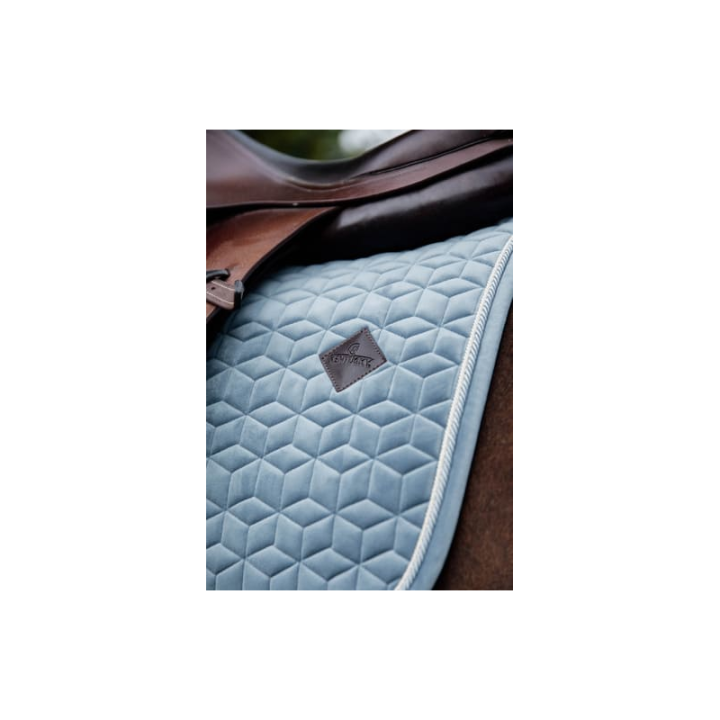 Tapis de selle velvet jumping bleu clair