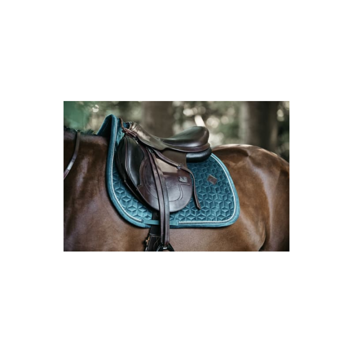 Tapis de selle velvet jumping emeraude