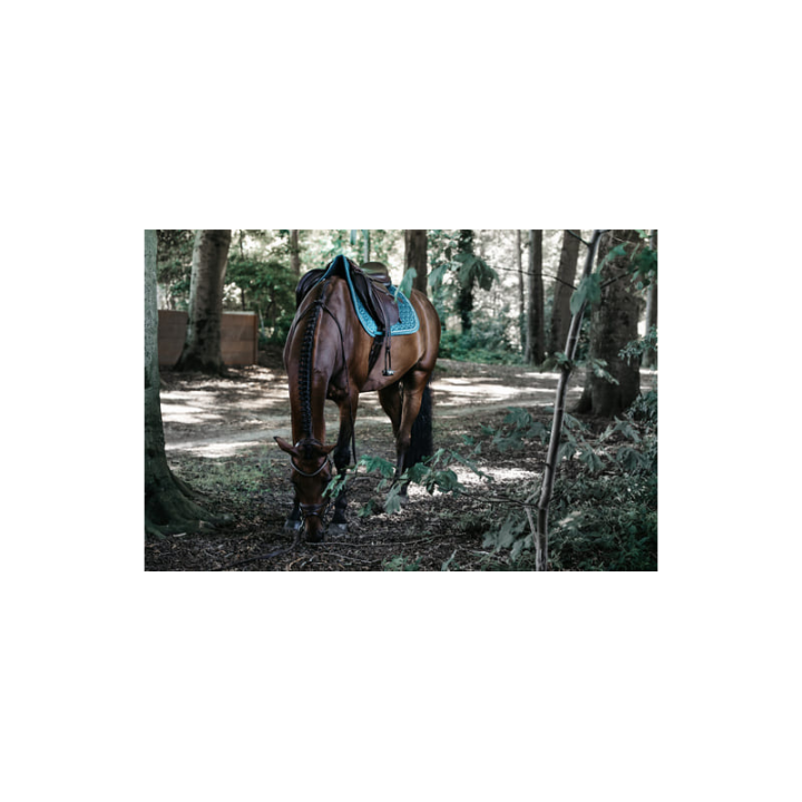 Tapis de selle velvet jumping emeraude