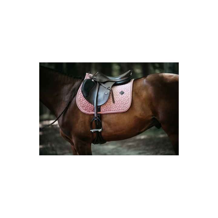 Tapis de selle velvet jumping vieux rose