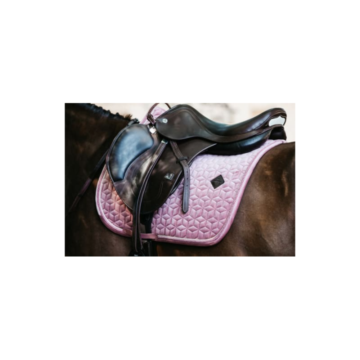 Tapis de selle velvet jumping vieux rose