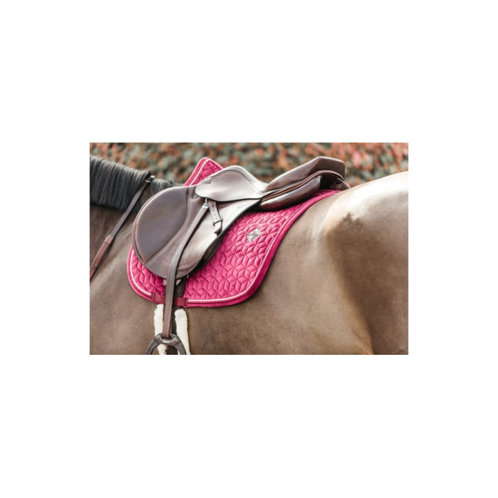 Tapis de selle velvet jumping fushia