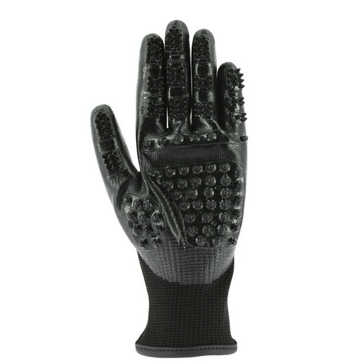 Gant de pansage anti mue noir