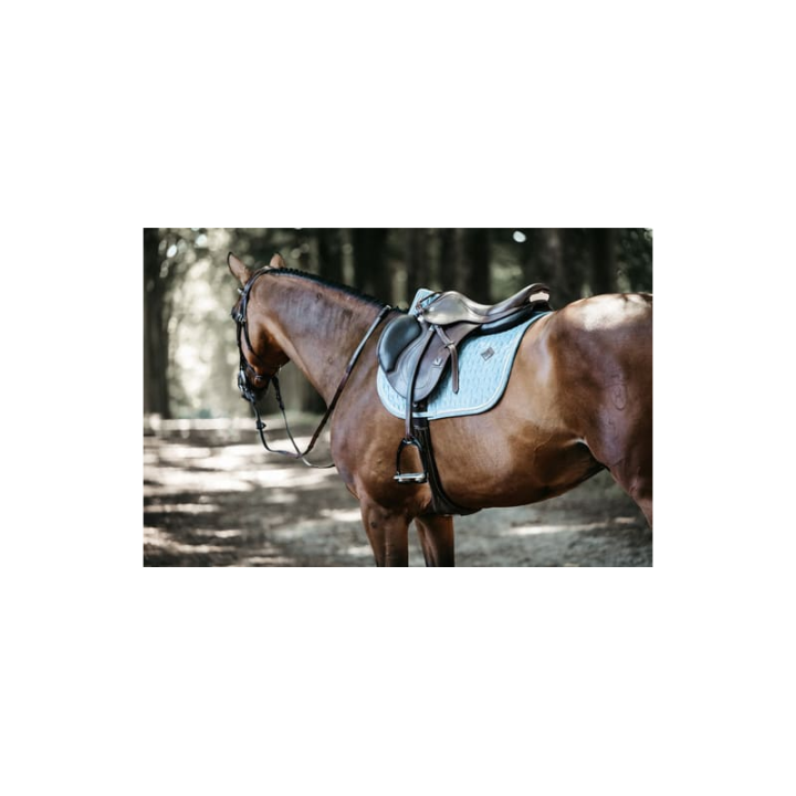 Tapis de selle velvet jumping bleu clair